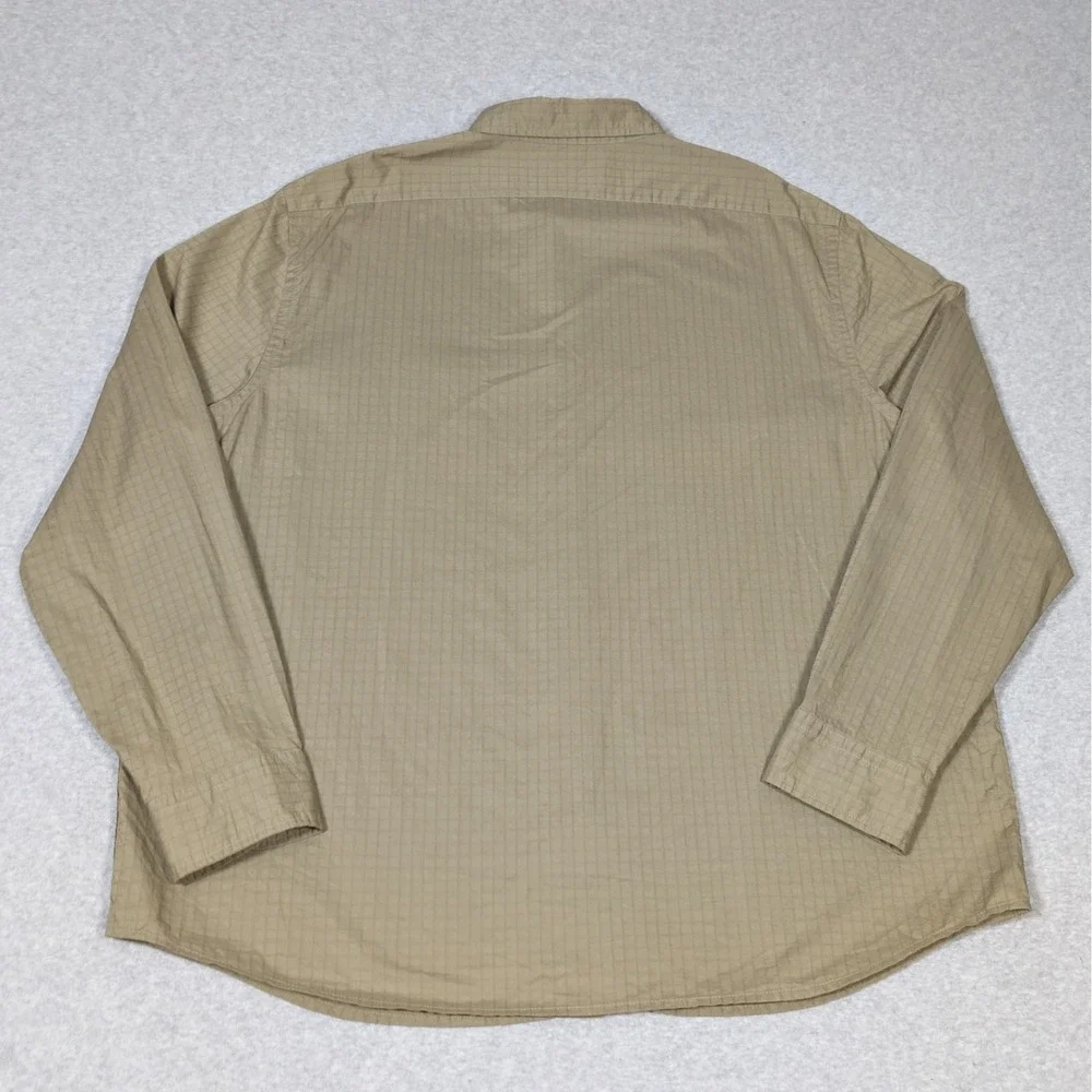 Banana Republic Untucked Fit Summer Button Down Shirt Mens 2XL XXL Long Sleeve